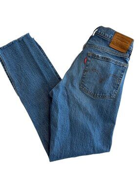 Vintage LEVIS Wedgie Red Label Button Fly Denim Blue Jeans 25